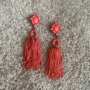 Baublebar Coral Tassel Earrings